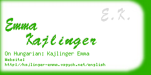 emma kajlinger business card